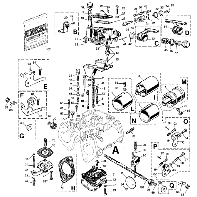 Βαλβίδες πλωτήρα Βαλβίδα Πλωτήρα Dellorto DHLA