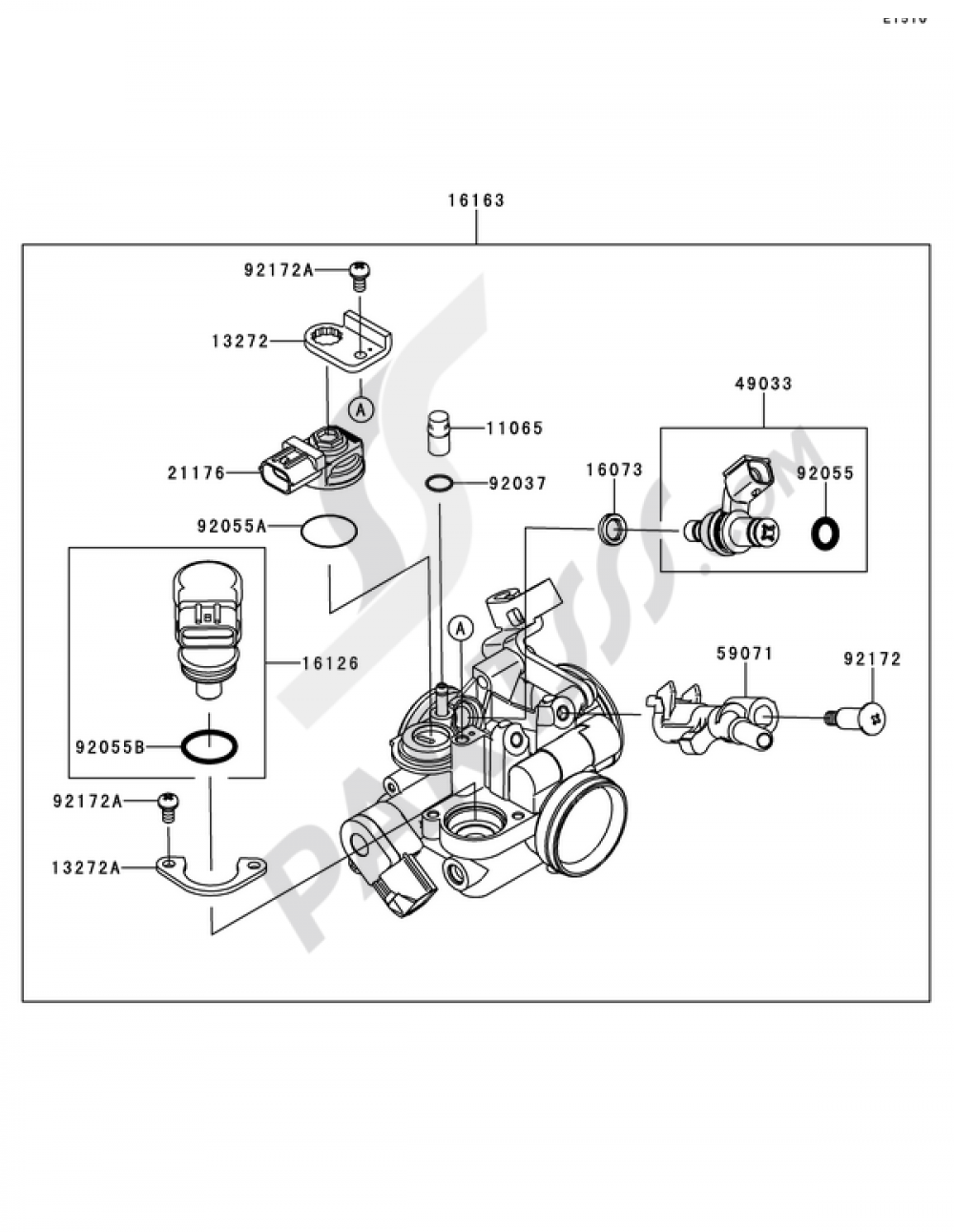 49033-0023 ΜΠΕΚ Kawasaki D-TRACKER 125 KLX125DCF XX - Image 4
