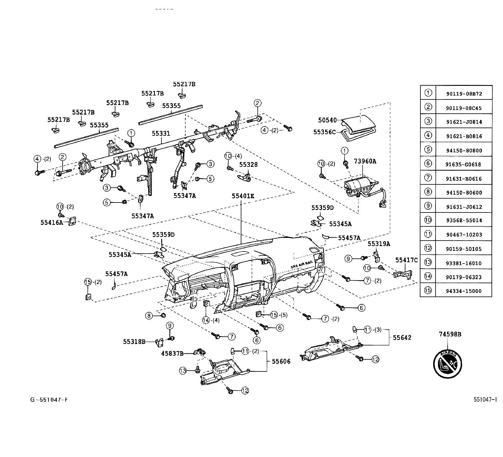 55401-60939-E0 ΓΚΡΙ ΤΑΜΠΛΟ ΓΙΑ TOYOTA LAND CRUISER - Image 2